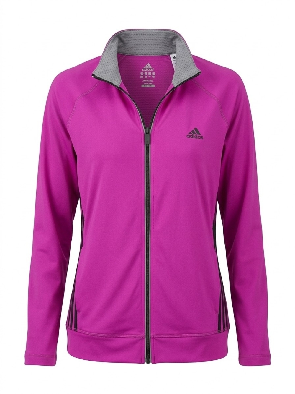 adidas Women's Bright Magenta Full-Zip Athletic Jacket
